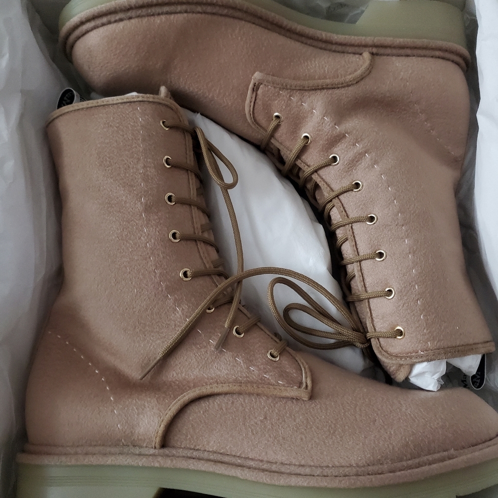 MAXMARA CASHMERE BAKER COMBAT BOOTS - Picture 7 of 7